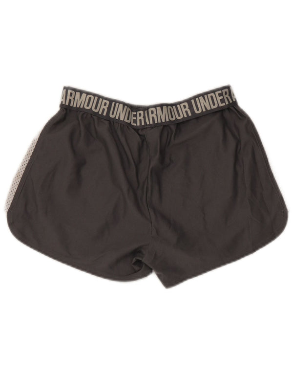 Under Armour Pantalones cortos deportivos Heat Gear para mujer UK 10 Small Grey Colourblock