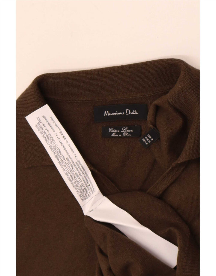 Polo Massimo Dutti Hombre Algodón Caqui Medio