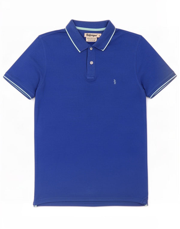 Refrigue Polo Hombre Pequeño Algodón Azul
