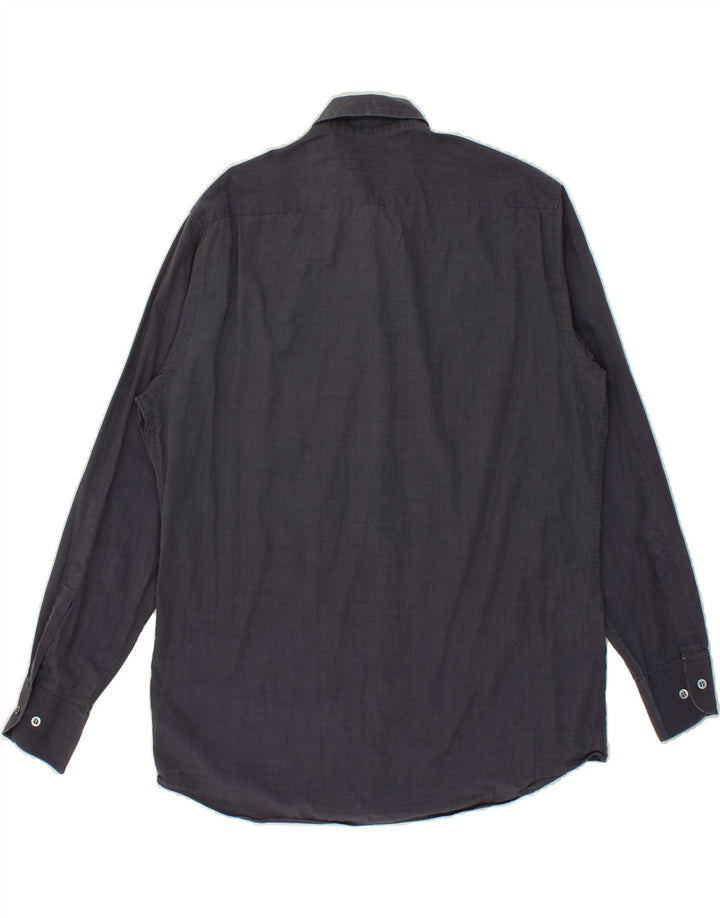 HUGO BOSS Mens Shirt Size 15 1/2 39 Medium Navy Blue Vintage Hugo Boss and Second-Hand Hugo Boss from Messina Hembry 