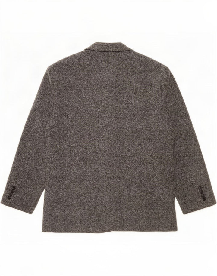 Marks & Spencer Chaqueta tipo blazer corta de 3 botones para hombre UK 42 Large Grey Moteado