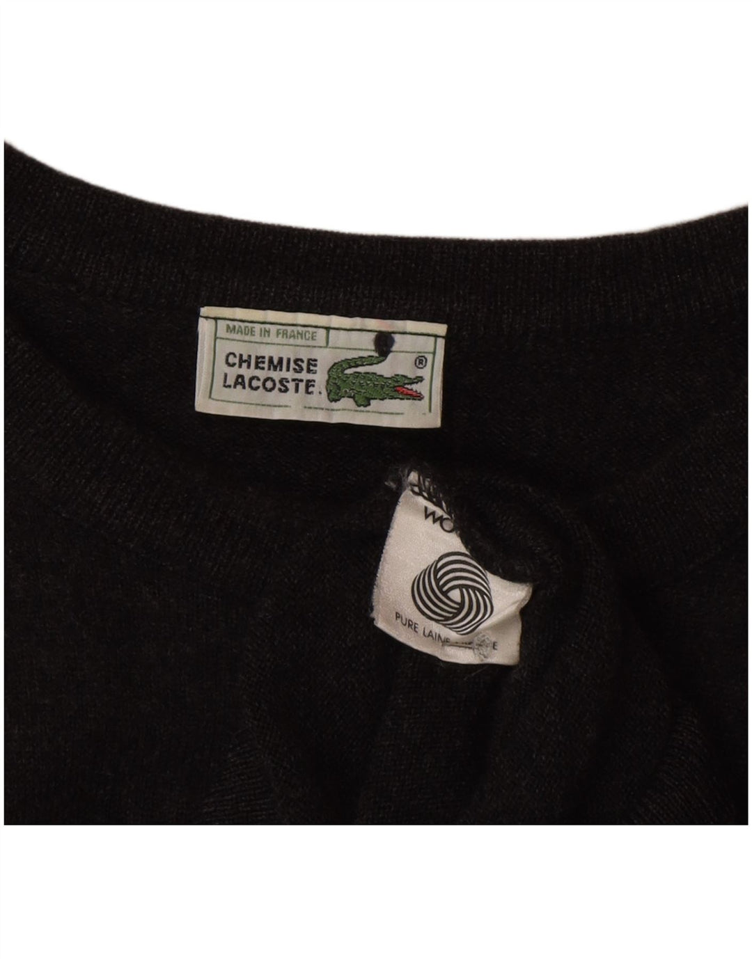 Lacoste Jersey de cuello redondo para hombre talla 8 3XL lana gris