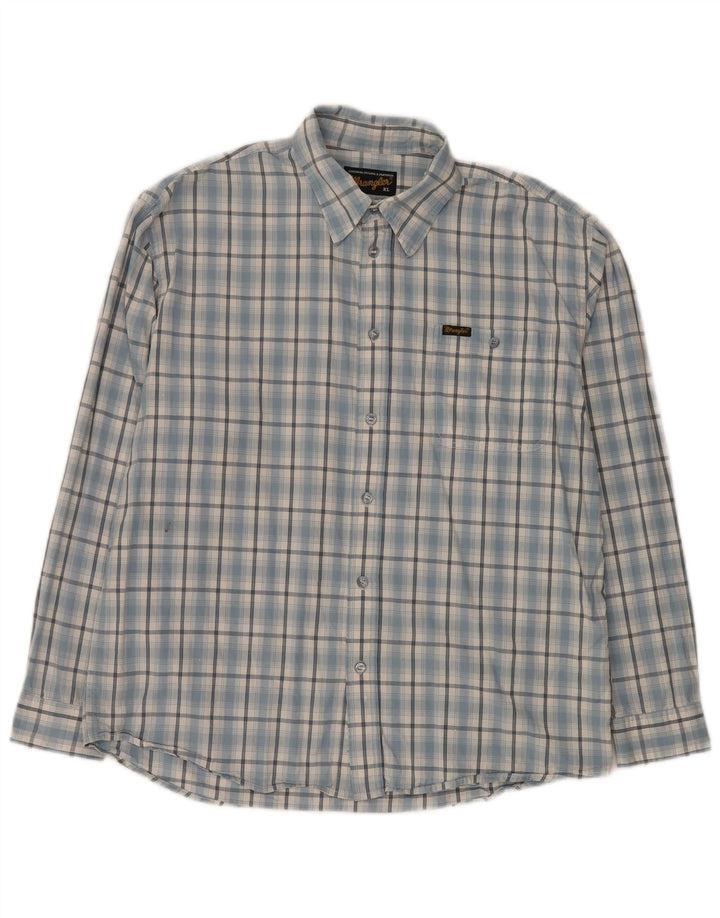 Camisa Wrangler Hombre XL Cuadros Azules