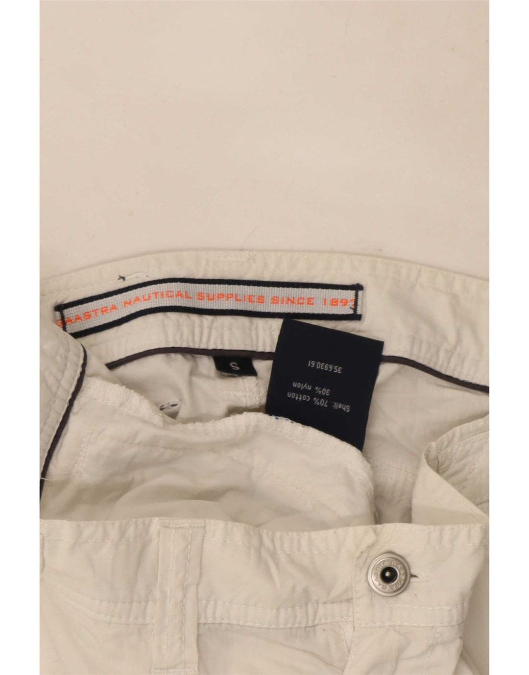 Gaastra Mens Graphic Cargo Shorts Pequeño W29 Algodón Blanco