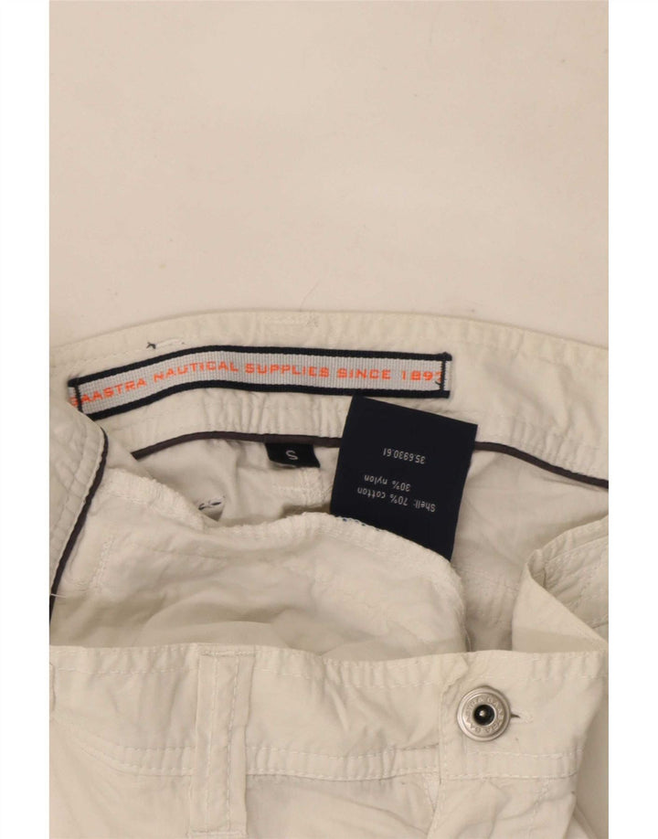 Gaastra Mens Graphic Cargo Shorts Pequeño W29 Algodón Blanco