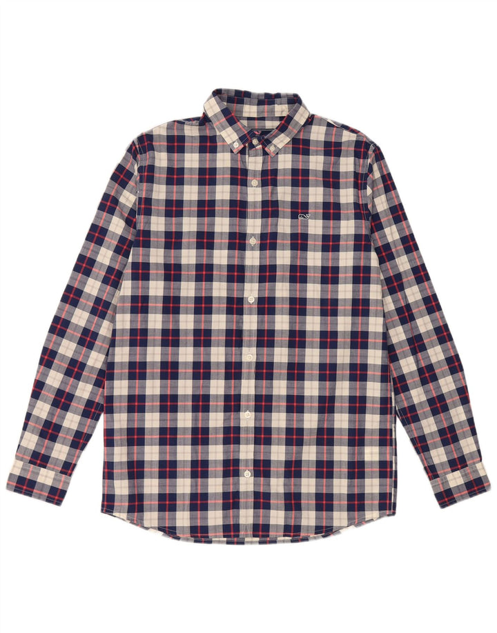 VINEYARD VINES Camisa Niño 15-16 Años XL Azul Marino Cuadros Algodón