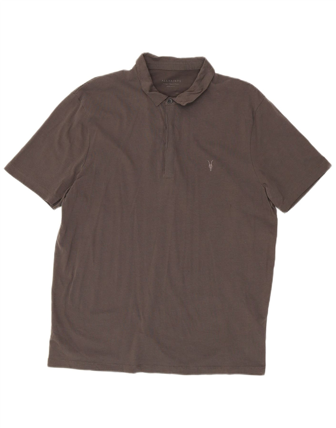 All Saints Polo Hombre Regular Fit XL Algodón Gris