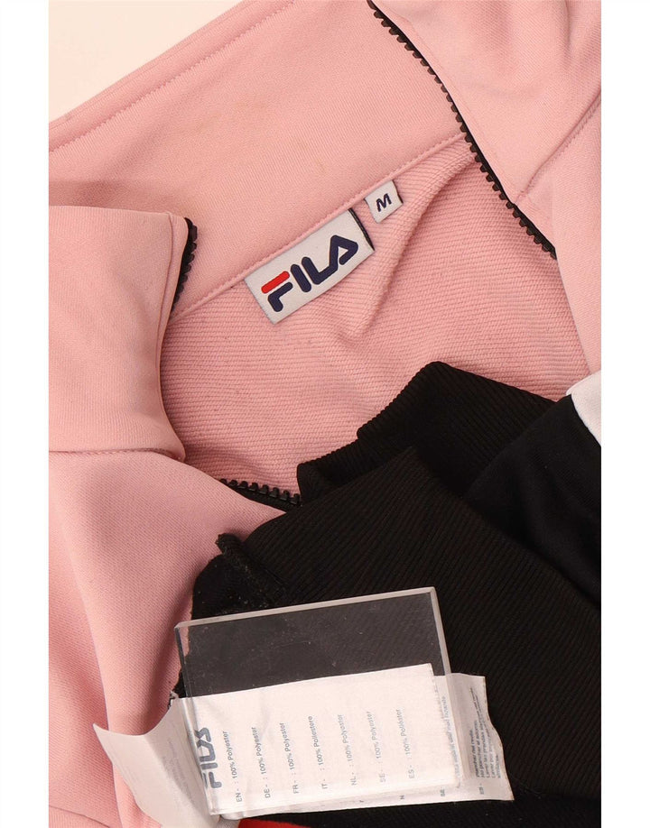 Fila Chaqueta superior de chándal con gráfico para mujer, UK 40, color rosa medio
