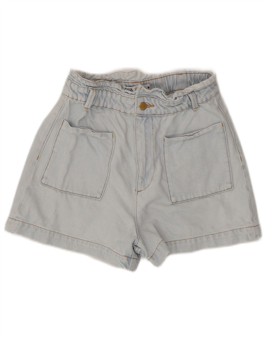Zara Shorts De Mezclilla Para Mujer EU 38 Small W28 Azul