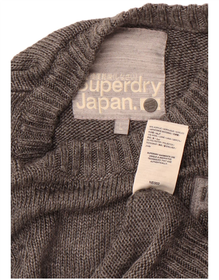 Superdry Jersey Con Cuello Redondo Y Gráfico Para Hombre Acrílico Gris Grande