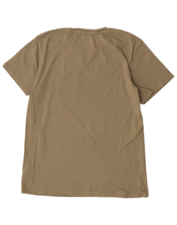 Alpha Industries Camiseta gráfica para hombre Top Small Khaki Cotton