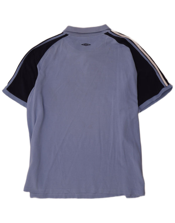 Polo Umbro Hombre 4XL Algodón Color Block Azul