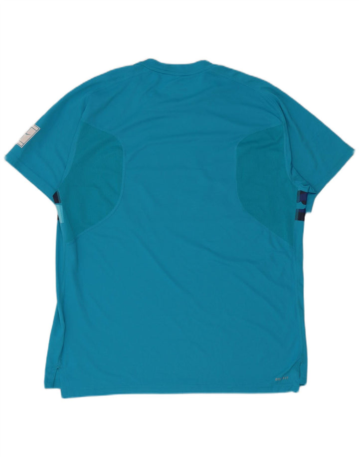 Nike Camiseta Dri Fit Graphic para Hombre Top XL Poliéster de Camuflaje Azul