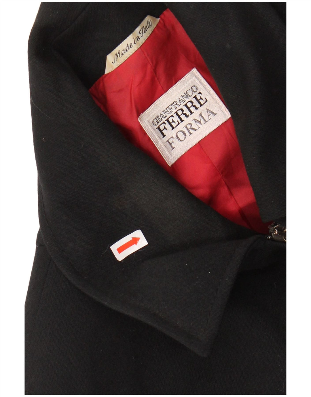 GIANFRANCO FERRE Chaqueta utilitaria para mujer UK 18 XL Lana negra