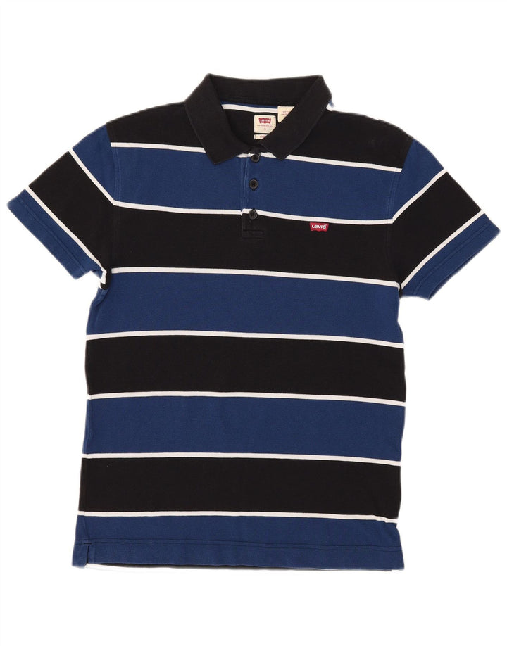 Levi's Polo de corte estándar para hombre, talla pequeña, a rayas azules