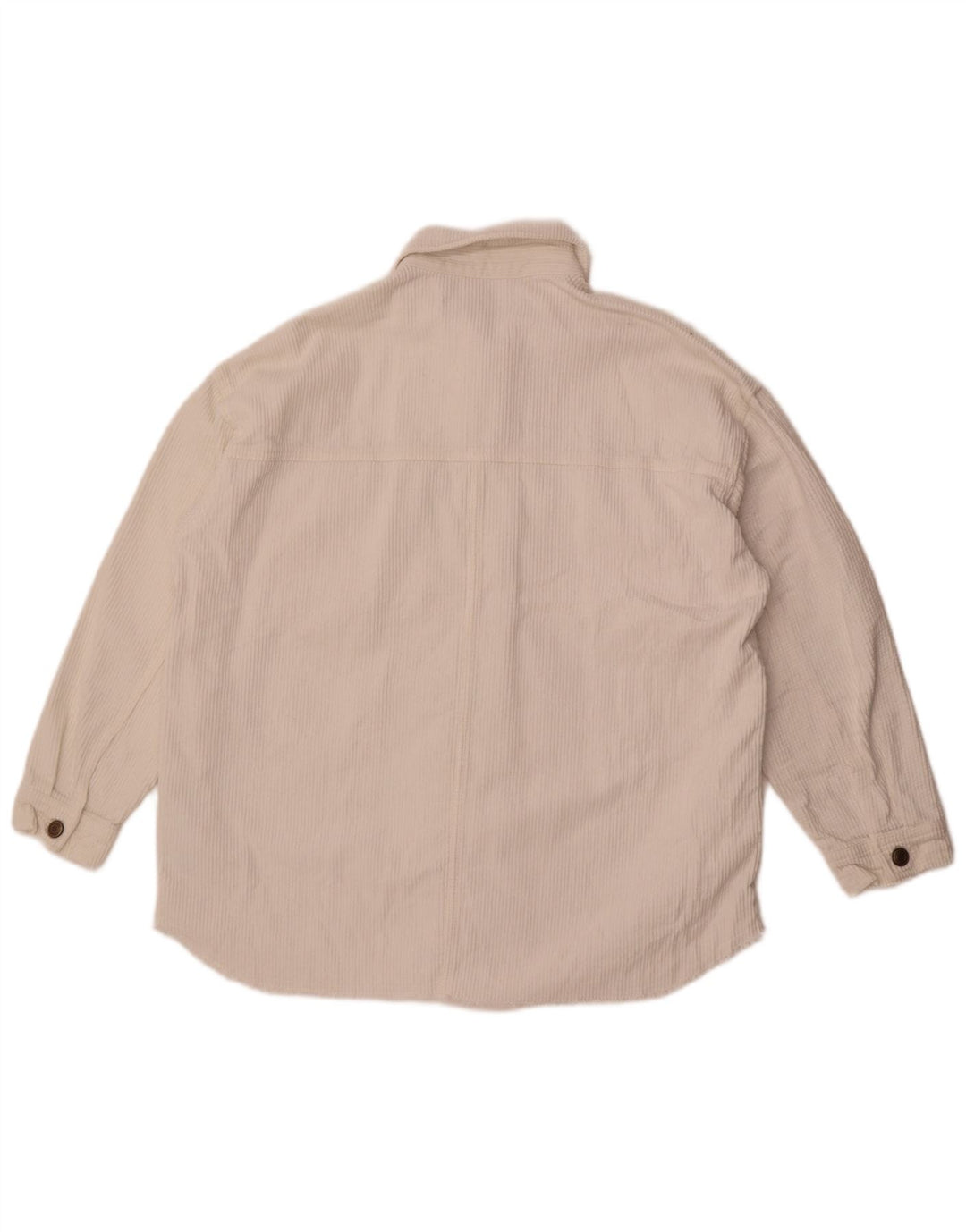 Zara Mujer Chaqueta De Pana Extragrande UK 10 Small White Cotton