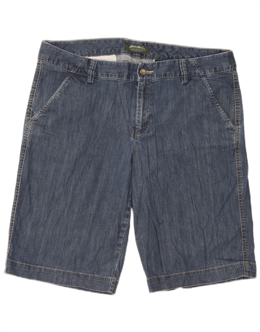 EDDIE BAUER Pantalones cortos de mezclilla para mujer US 14 XL W36 Algodón azul