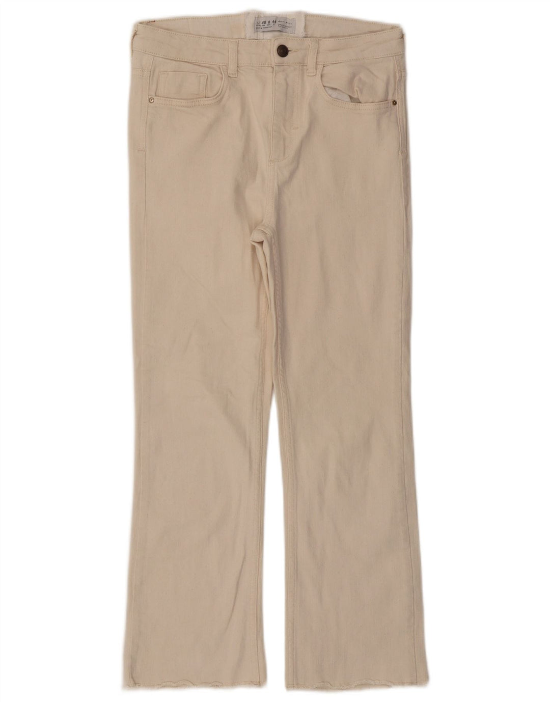 Zara Vaqueros Cortos Mujer EU 40 Mediano W28 L25 Beige