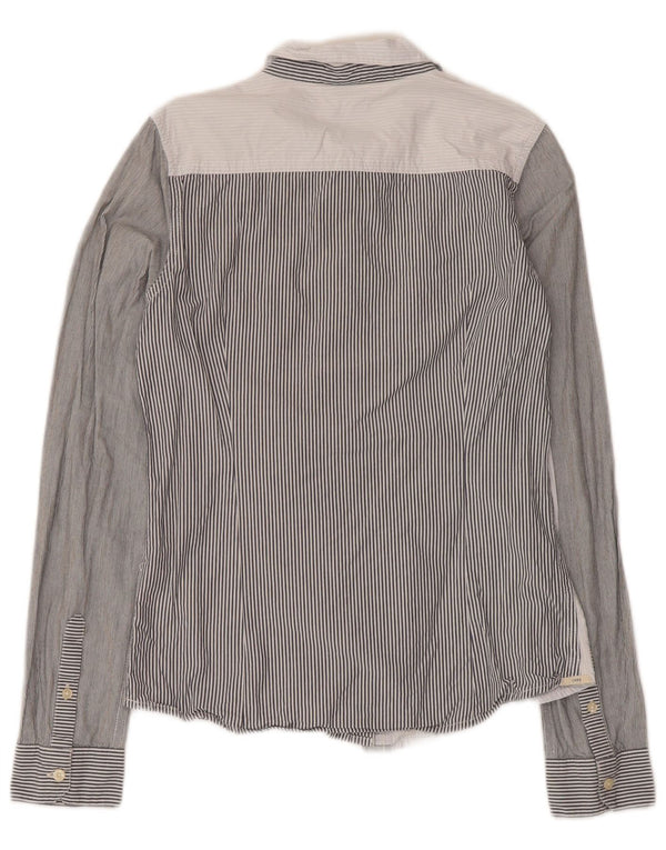 Lee Anbass Shirt UK 10 Small Azul Rayas Algodón
