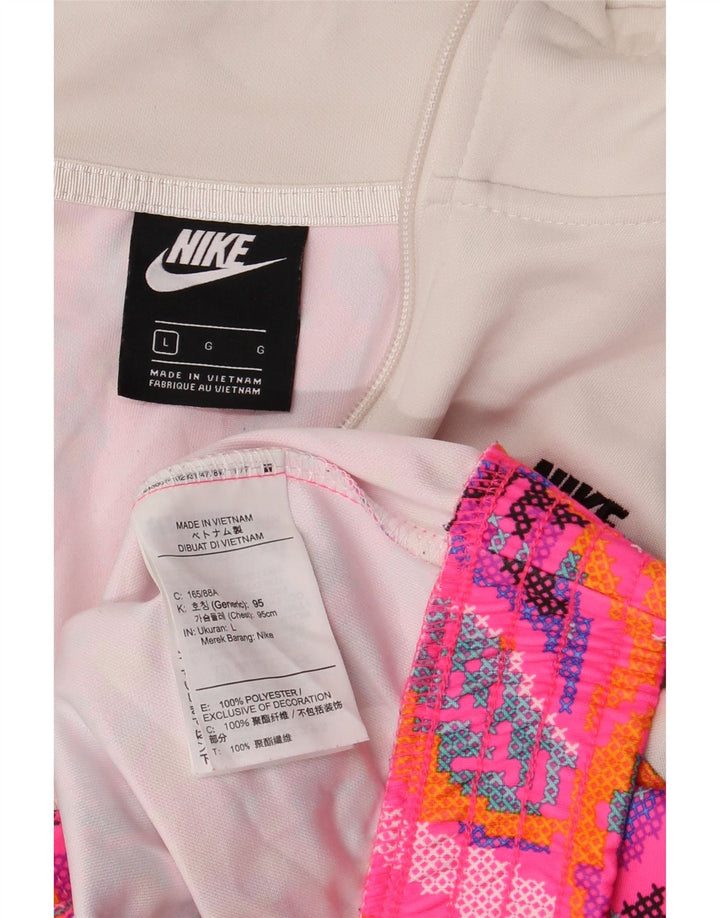 Nike - Chaqueta de chándal para mujer, talla grande, color rosa, poliéster geométrico