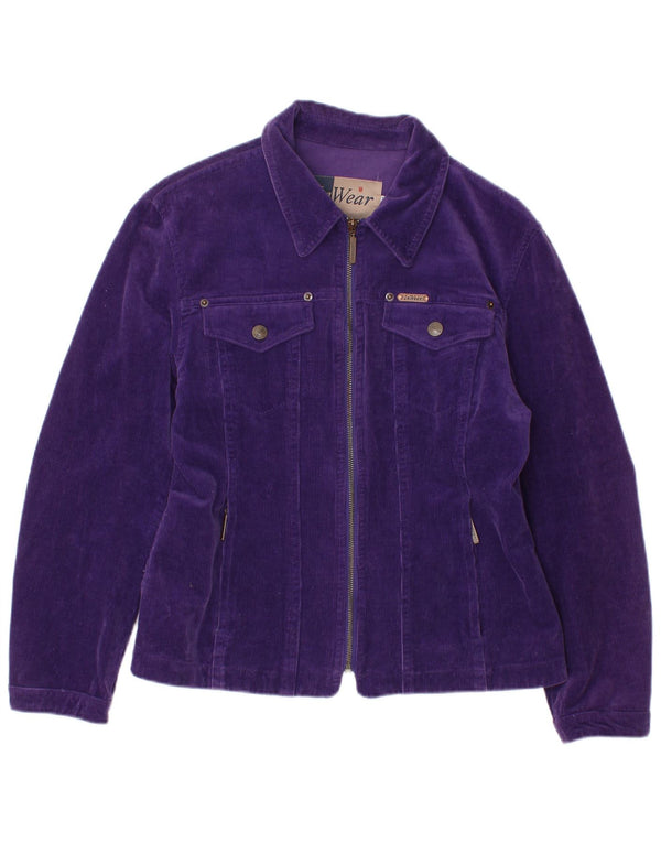 Inwear Chaqueta de pana para mujer UK 44 Grande Algodón morado