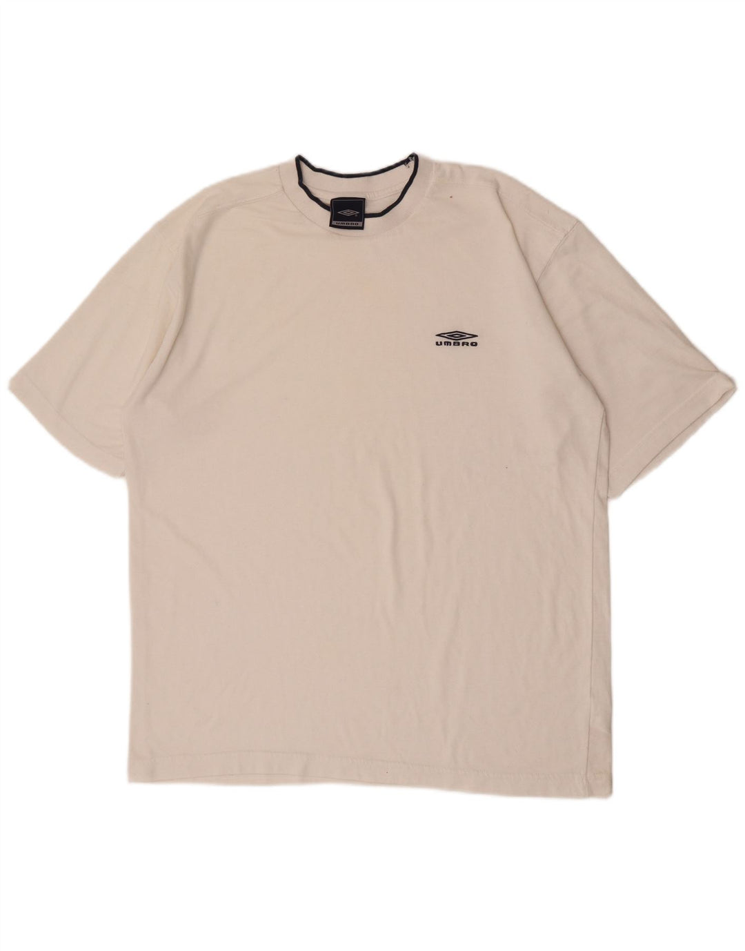 Umbro Camiseta gráfica para hombre Top grande de poliéster blanco roto