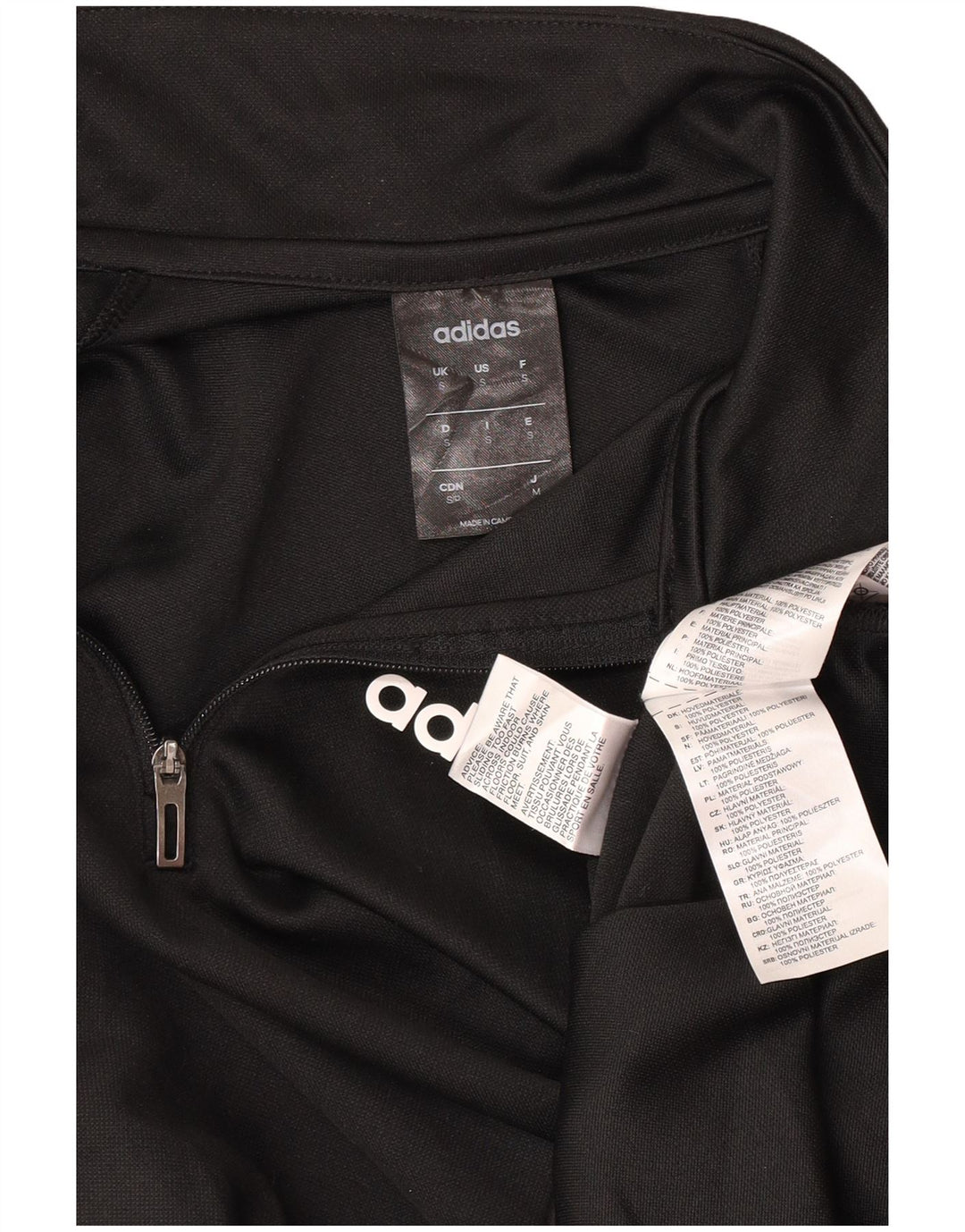 Adidas Mens Climalite Zip Neck Jersey Chándal Top Pequeño Poliéster Negro