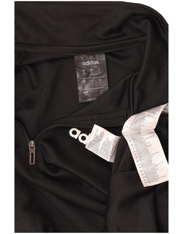 Adidas Mens Climalite Zip Neck Jersey Chándal Top Pequeño Poliéster Negro