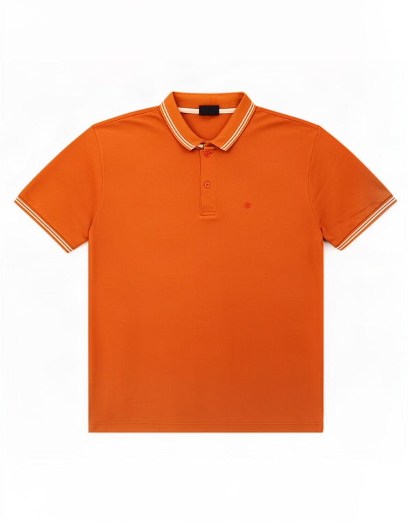 Champion Polo Hombre Naranja Mediano A Rayas