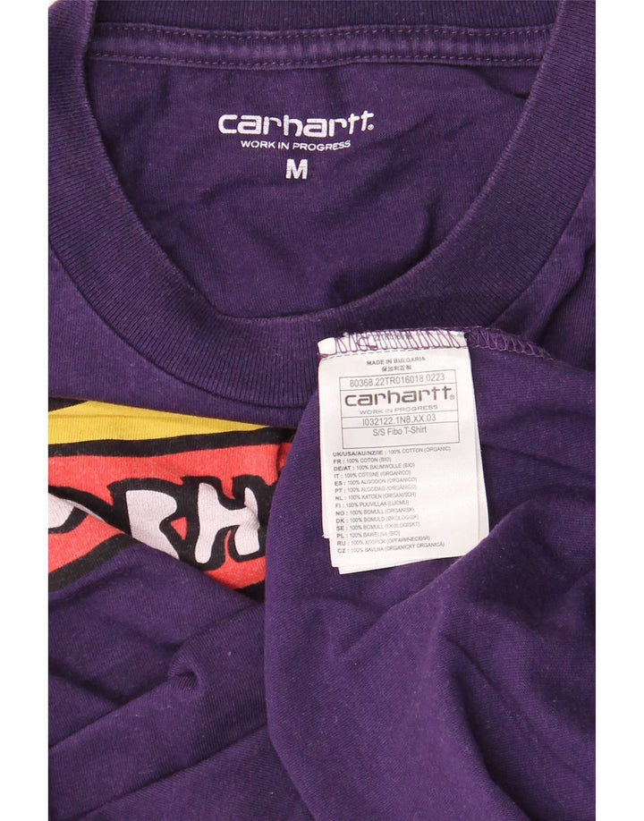 Carhartt Hombre Camiseta Gráfica Top Algodón Púrpura Medio