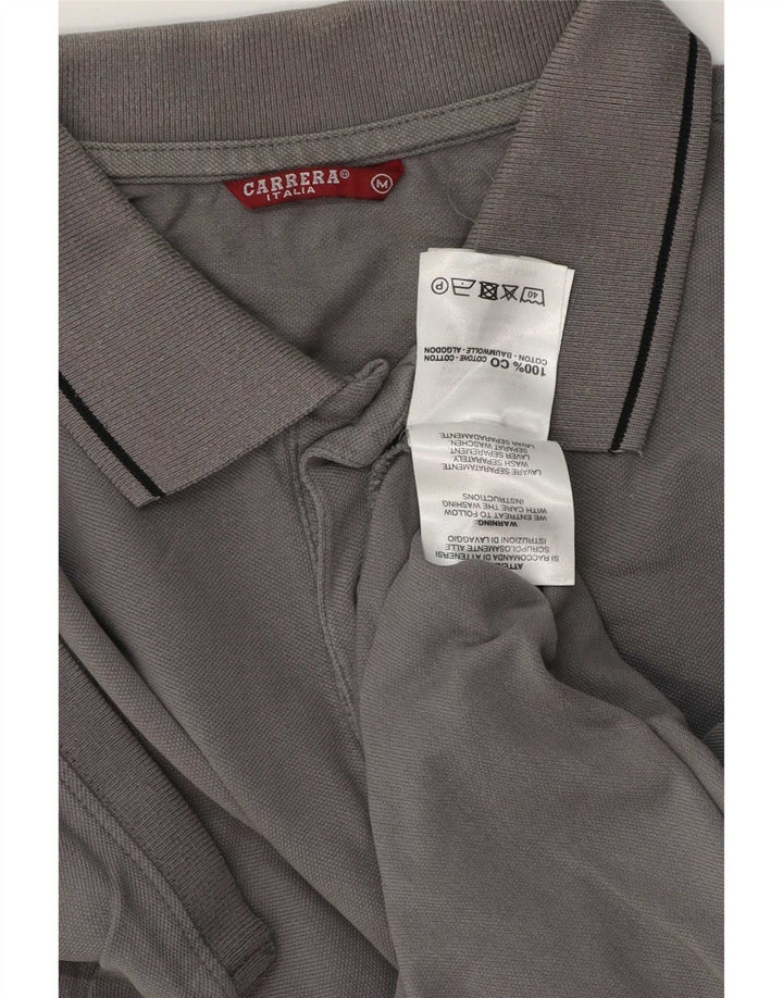 Polo Carrera Hombre Regular Fit Algodón Gris Medio