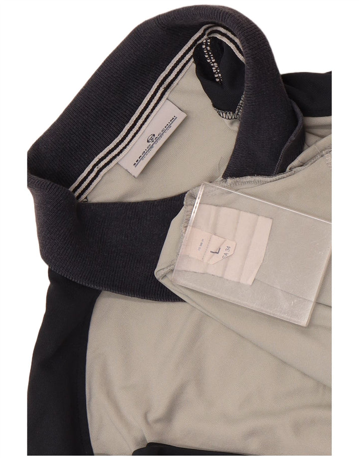 Sergio Tacchini Polo para hombre grande gris color block