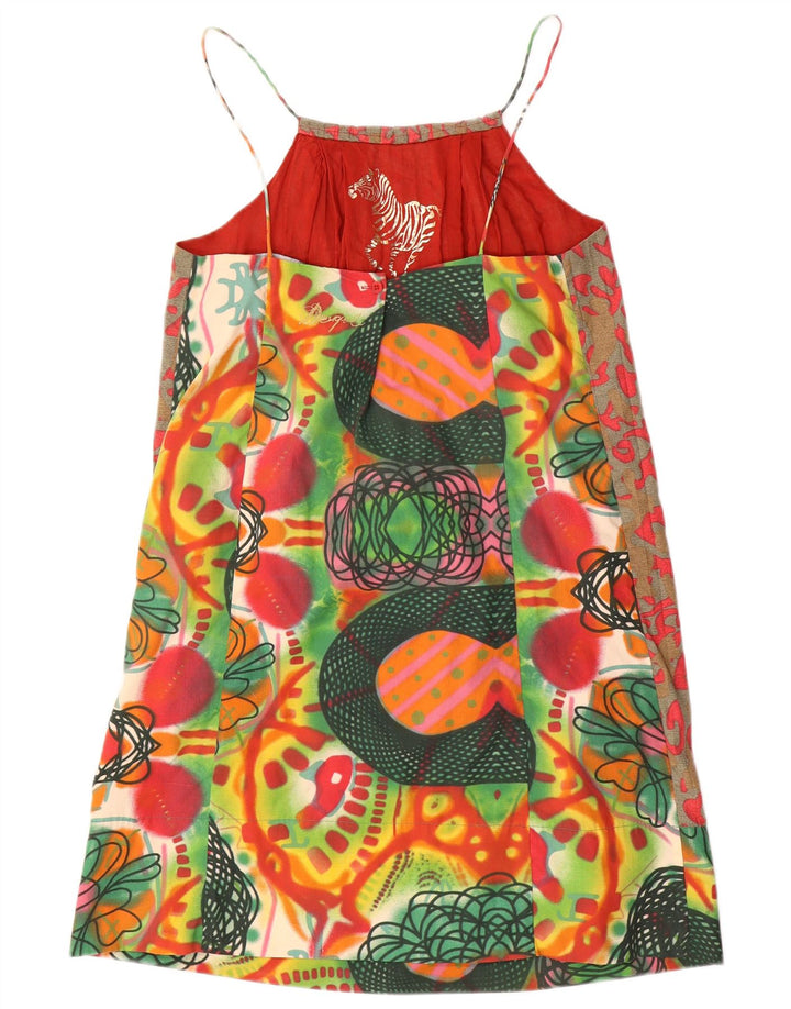 Desigual Vestido de verano con estampado abstracto para mujer EU 42 Grande Multicolor