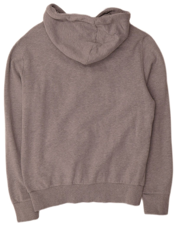 Superdry Jersey con capucha gráfica para hombre, talla 2XL, algodón gris con bloques de color