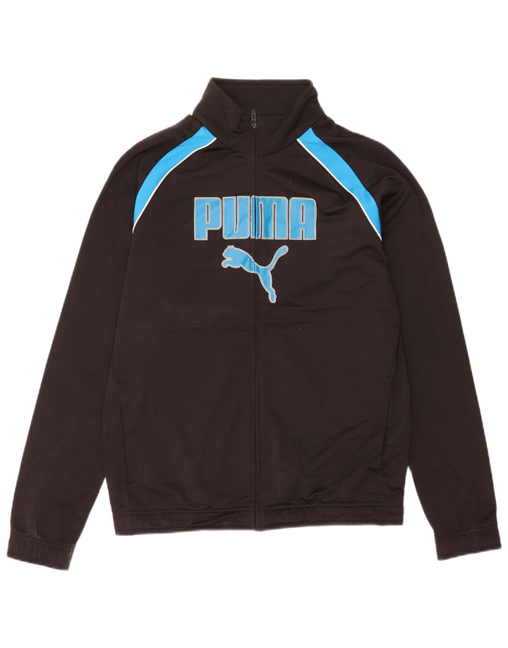 Puma Chaqueta de chándal para hombre con diseño color block en negro mediano