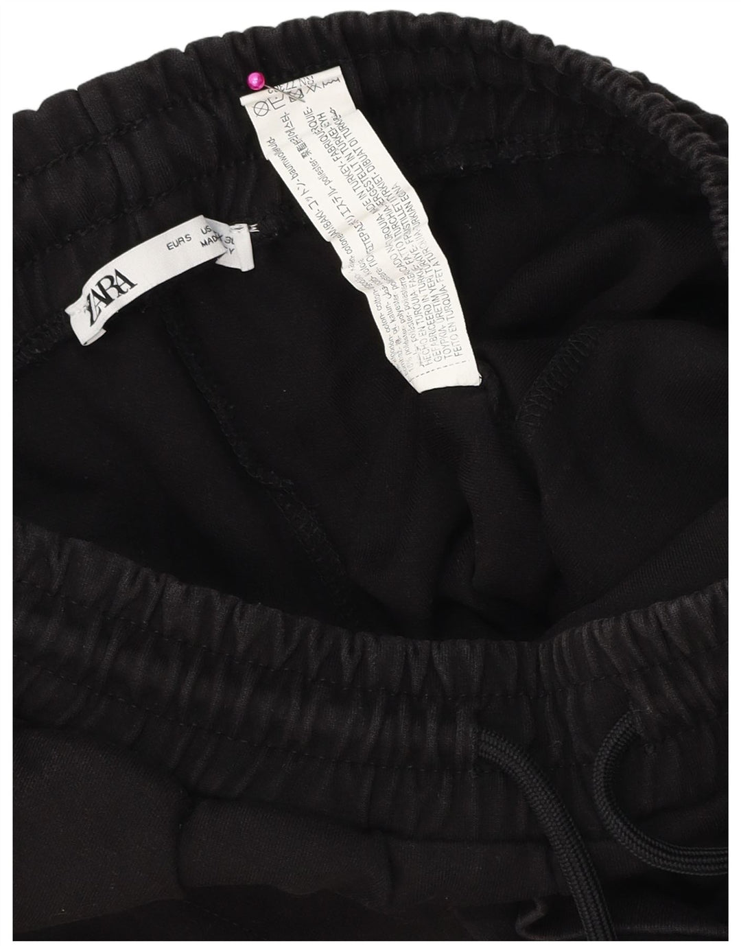 Zara Hombre Shorts Deportivos Pequeños Algodón Negro