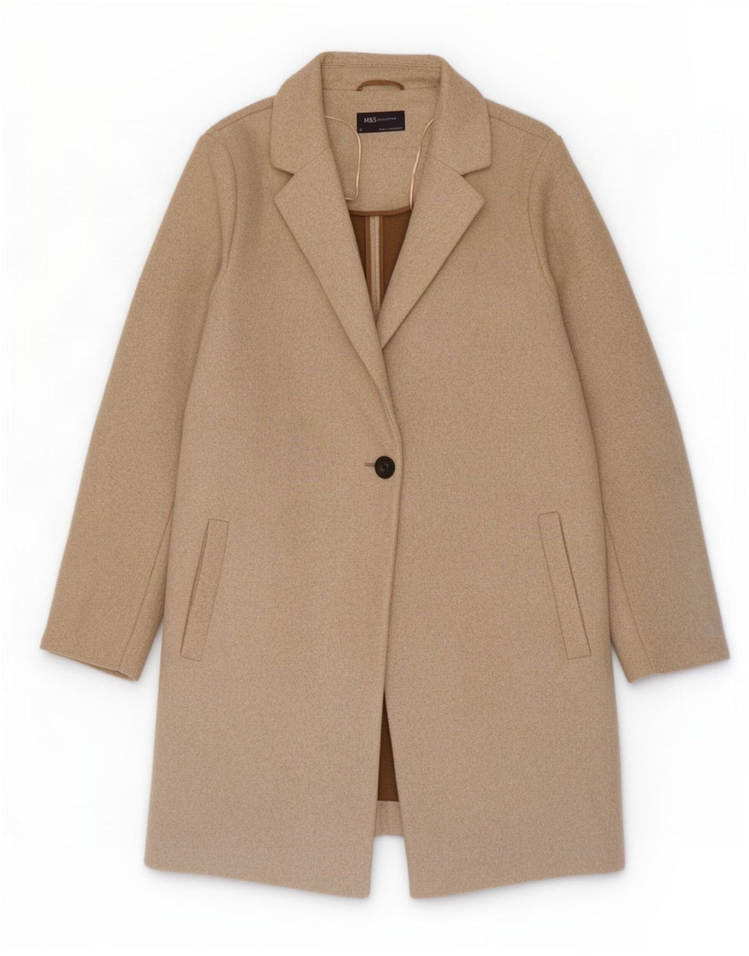 Marks & Spencer Abrigo para mujer UK 40 XL Algodón beige