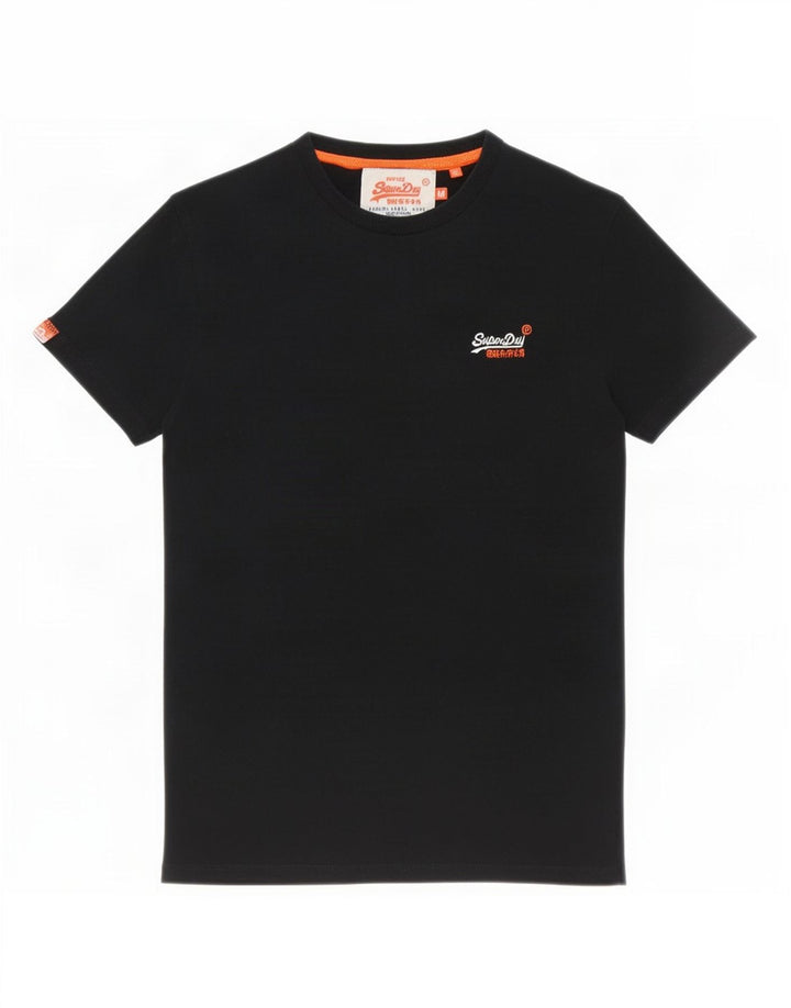Superdry Camiseta para hombre Top Medium Black Cotton