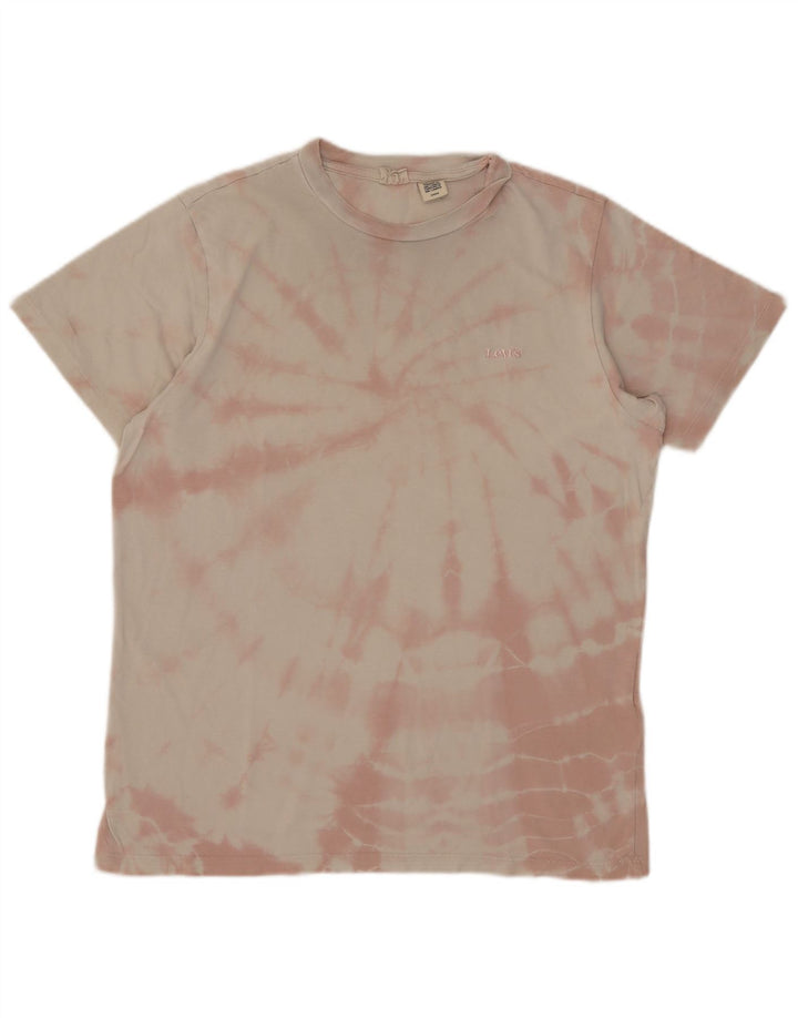 Levi's Camiseta para hombre Top Small Pink Tie Dye Cotton