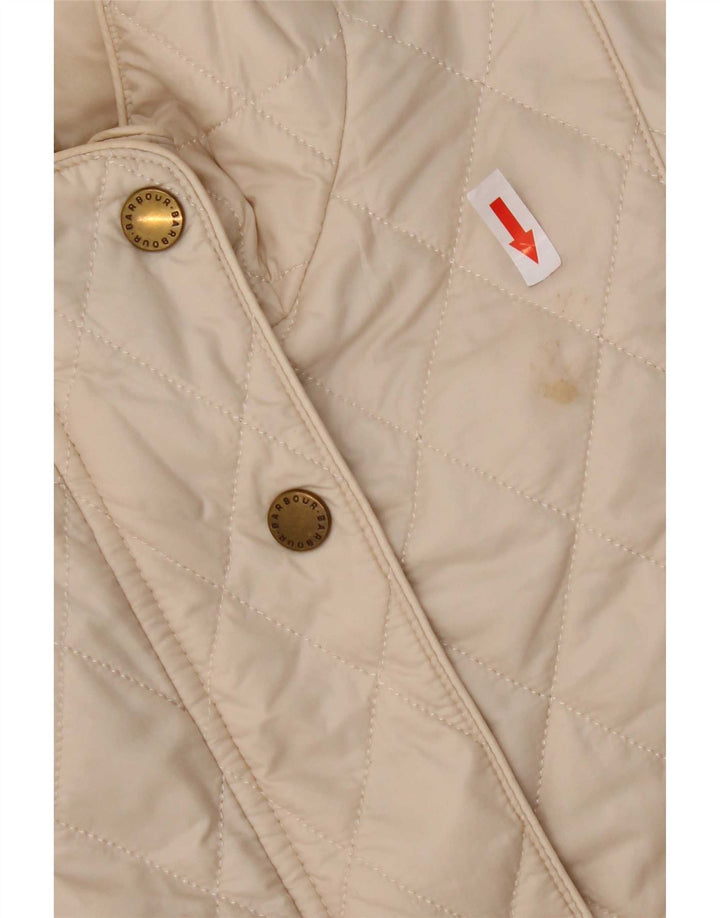 Barbour Chaqueta acolchada para mujer Reino Unido 44 Grande Nylon beige