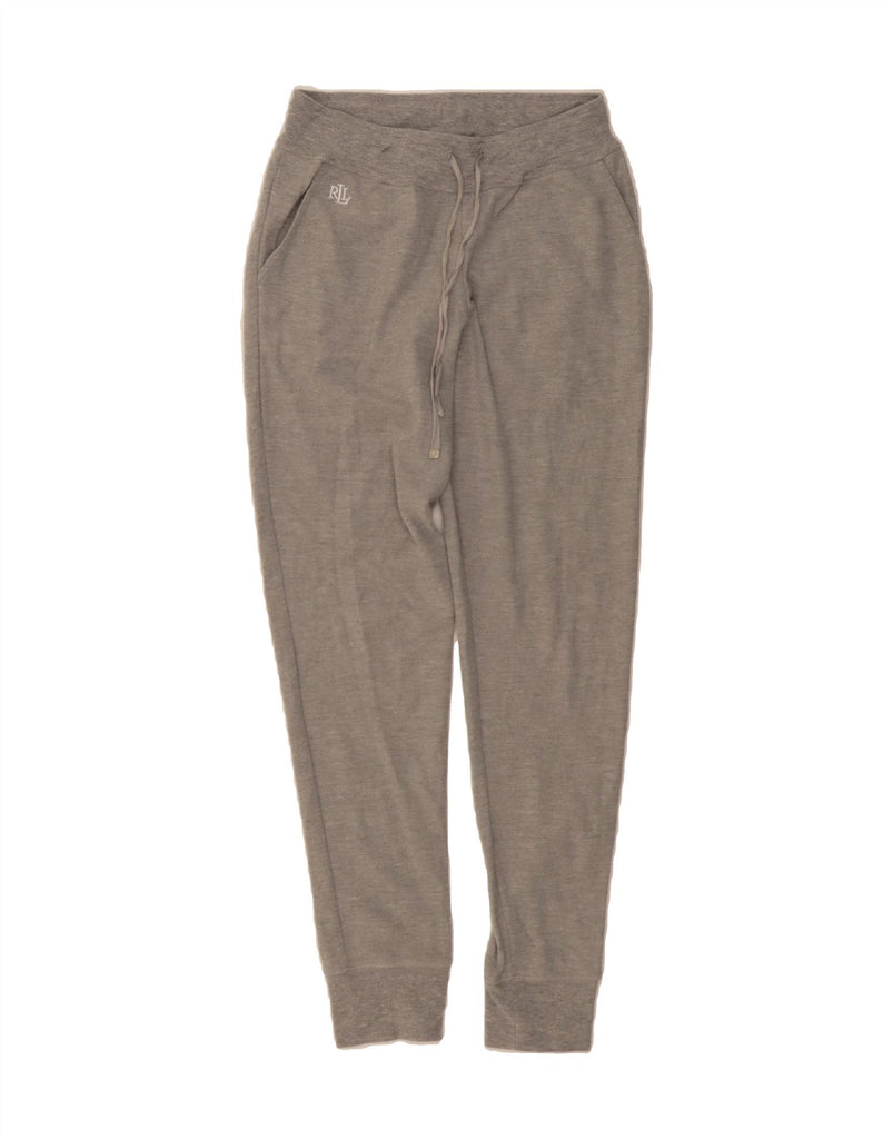 RALPH LAUREN Womens Tracksuit Trousers Joggers UK 6 XS  Grey Polyester Vintage Ralph Lauren and Second-Hand Ralph Lauren from Messina Hembry 