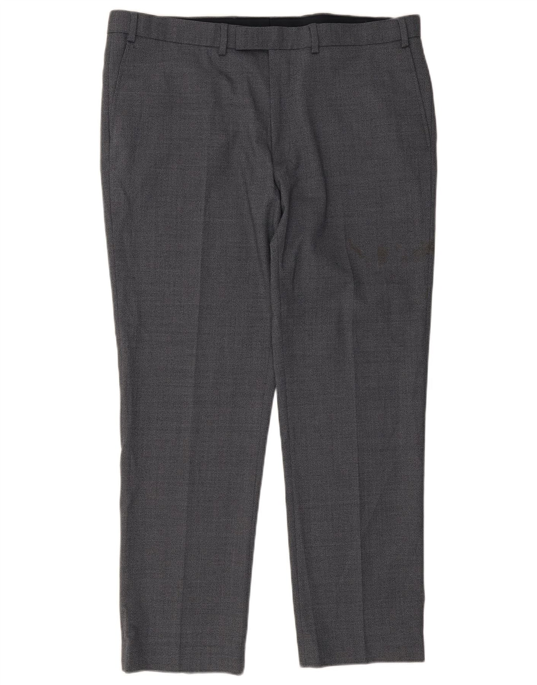 Marks & Spencer Pantalón de traje regular para hombre W40 L31 Poliéster azul