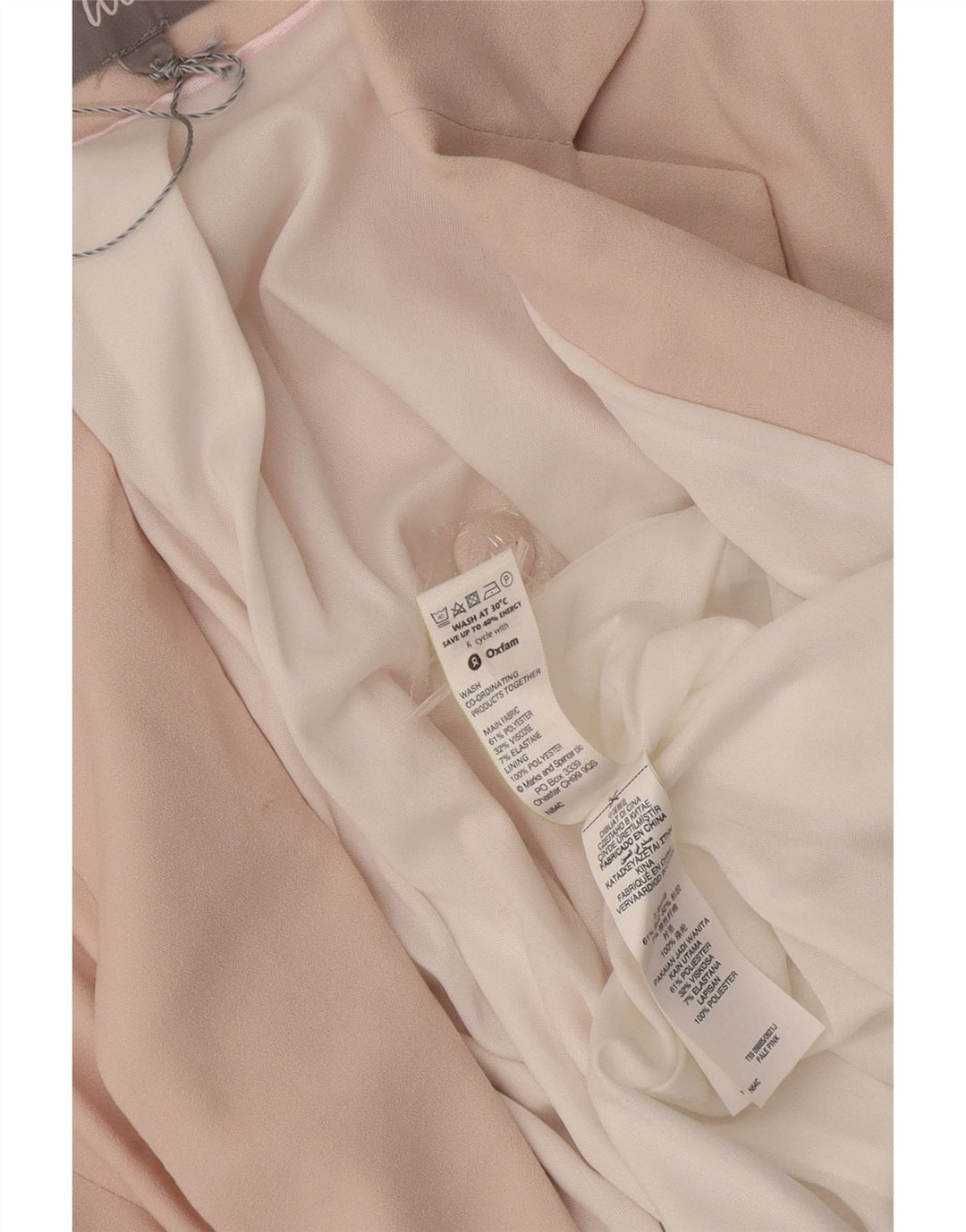 Marks & Spencer Chaqueta Blazer Abierta de Manga 3/4 para Mujer UK 42 Rosa Mediano