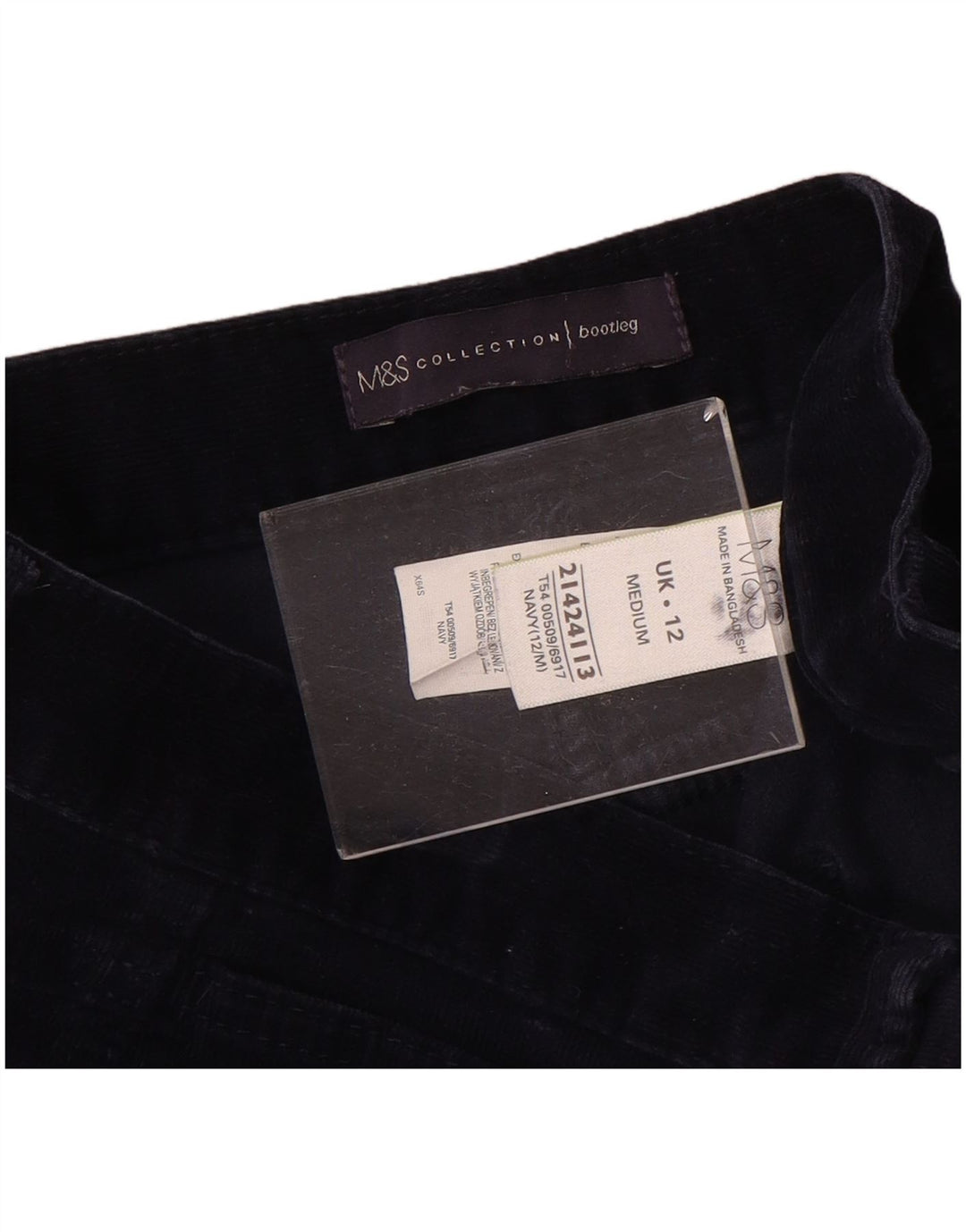 Marks & Spencer Pantalones cortos con corte de bota para mujer UK 12 Medium W32 L25 Navy B