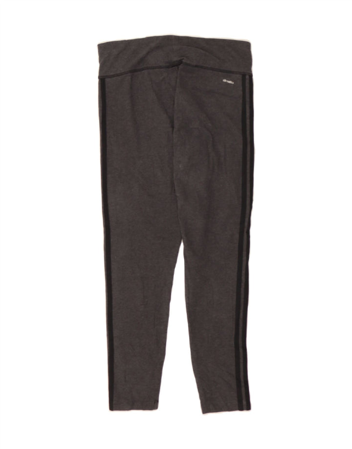 ADIDAS Womens Climalite Crop Leggings UK 12/14 Medium  Grey Polyester Vintage Adidas and Second-Hand Adidas from Messina Hembry 