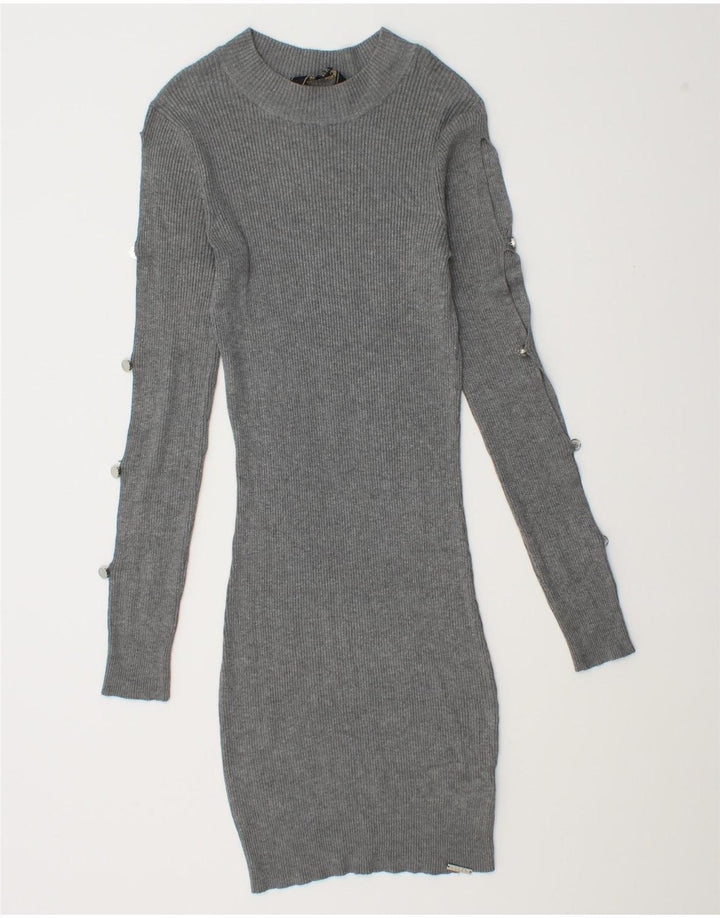 Vestido estilo jersey para mujer Lipsy UK 44 Viscosa gris medio