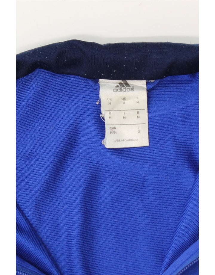 Adidas Hombre Chándal Top Jacket Azul Medio Colorblock Poliéster