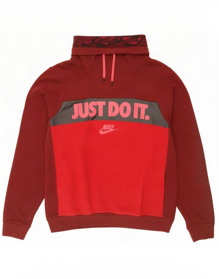 Nike - Sudadera gráfica para mujer, talla 40, talla mediana, color rojo, algodón
