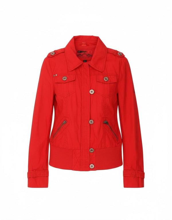 Esprit Chaqueta militar para mujer UK 44 Grande Algodón rojo