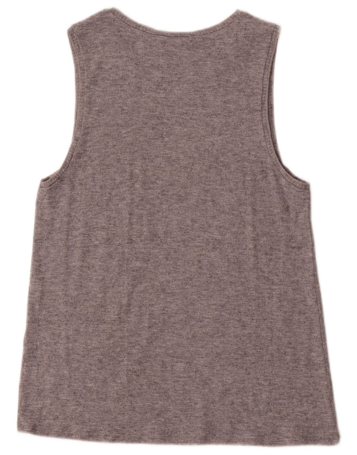 Zara Mujer Chaleco Top UK 12 Medio Gris Moteado